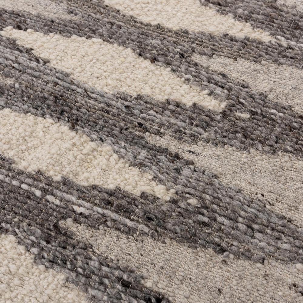 Hand Woven Flat Weave Pile Hand Spun Wool/ Cotton Rug, 5' x 7'6"