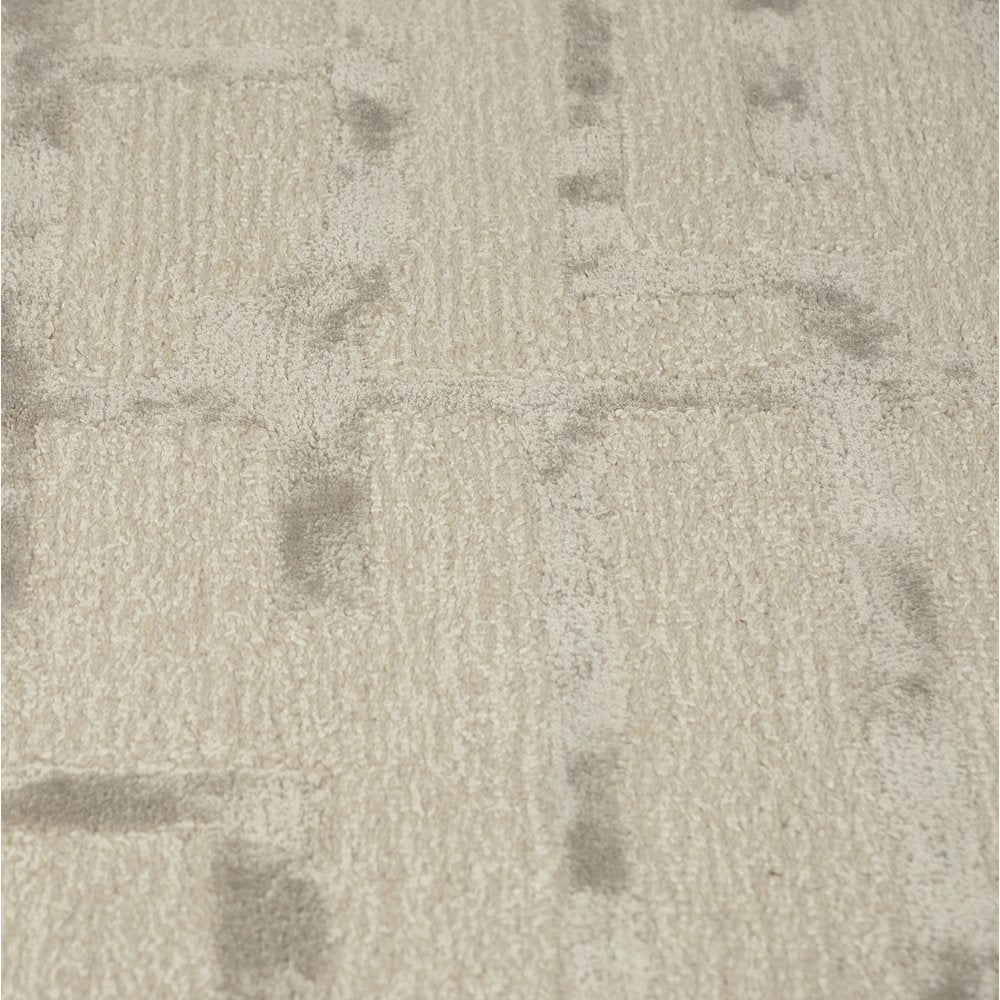 Modern Geometric 5' x 8' Rug, Cream