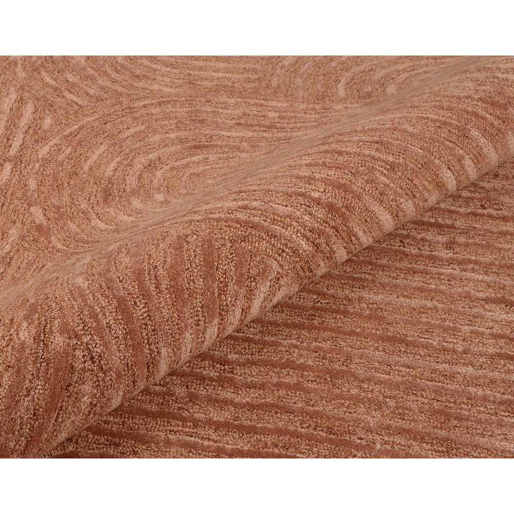 Mid-Century Modern Geometric 5' x 8' Rug, Rust