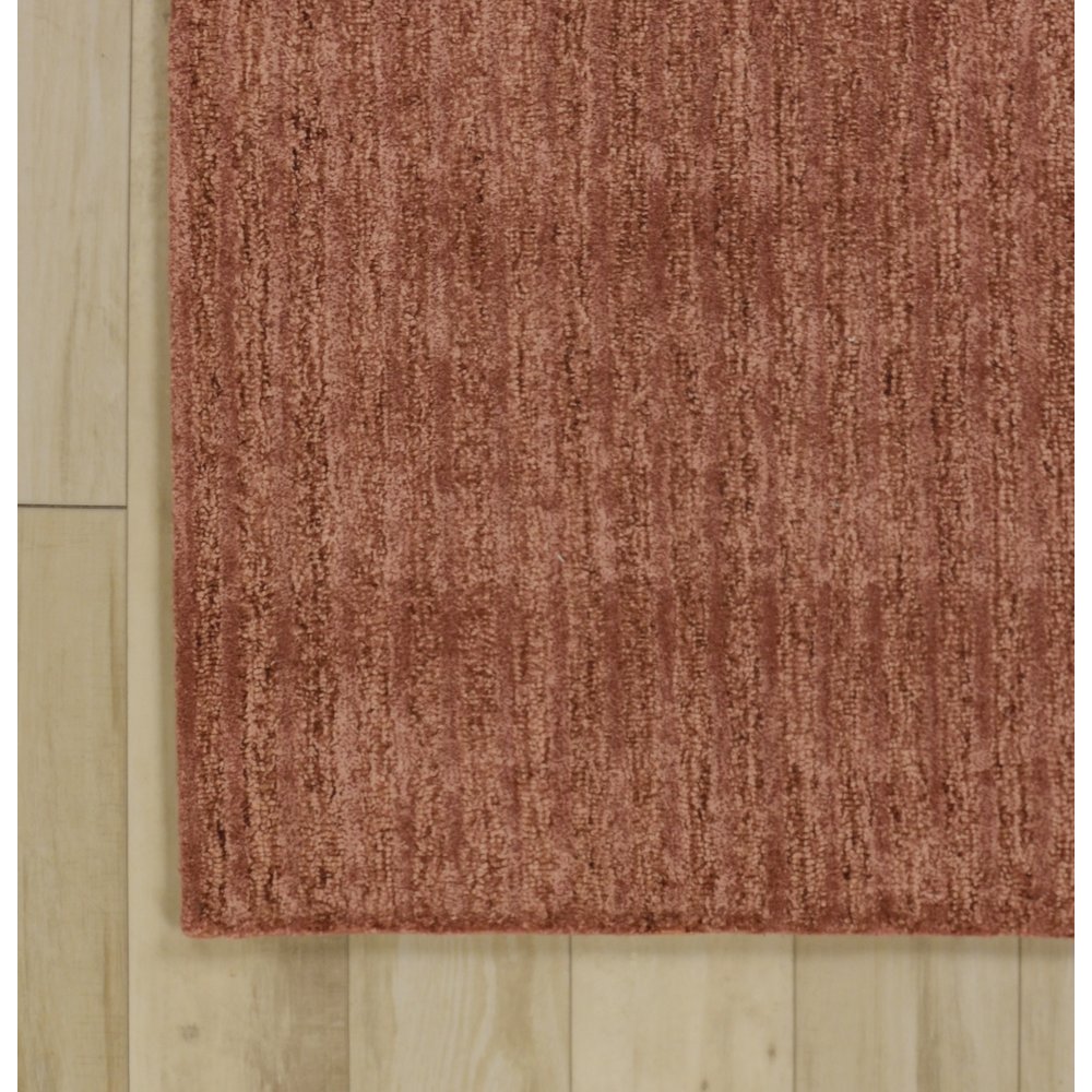 Mid-Century Modern Geometric 5' x 8' Rug, Rust