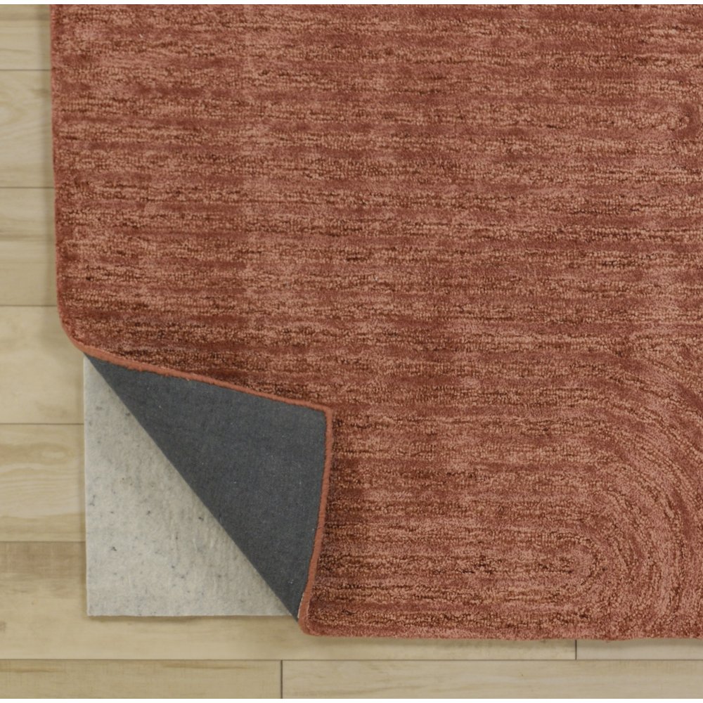Mid-Century Modern Geometric 5' x 8' Rug, Rust