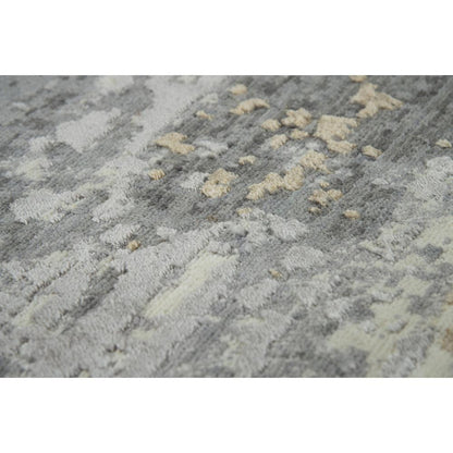 Hybrid Cut Pile Wool/ Tencel Rug, 2'6" x 10'