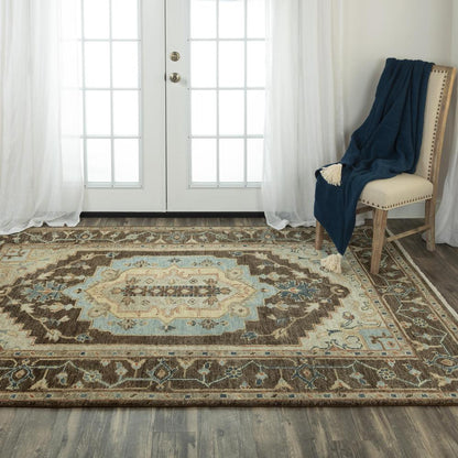 Hand Knotted Cut Pile Wool Rug, 6' x 9'