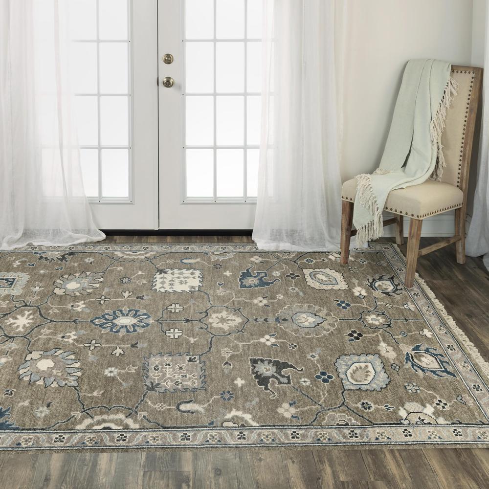 Hand Knotted Cut Pile Hand Spun Wool/ Tencel Rug, 8' x 10'