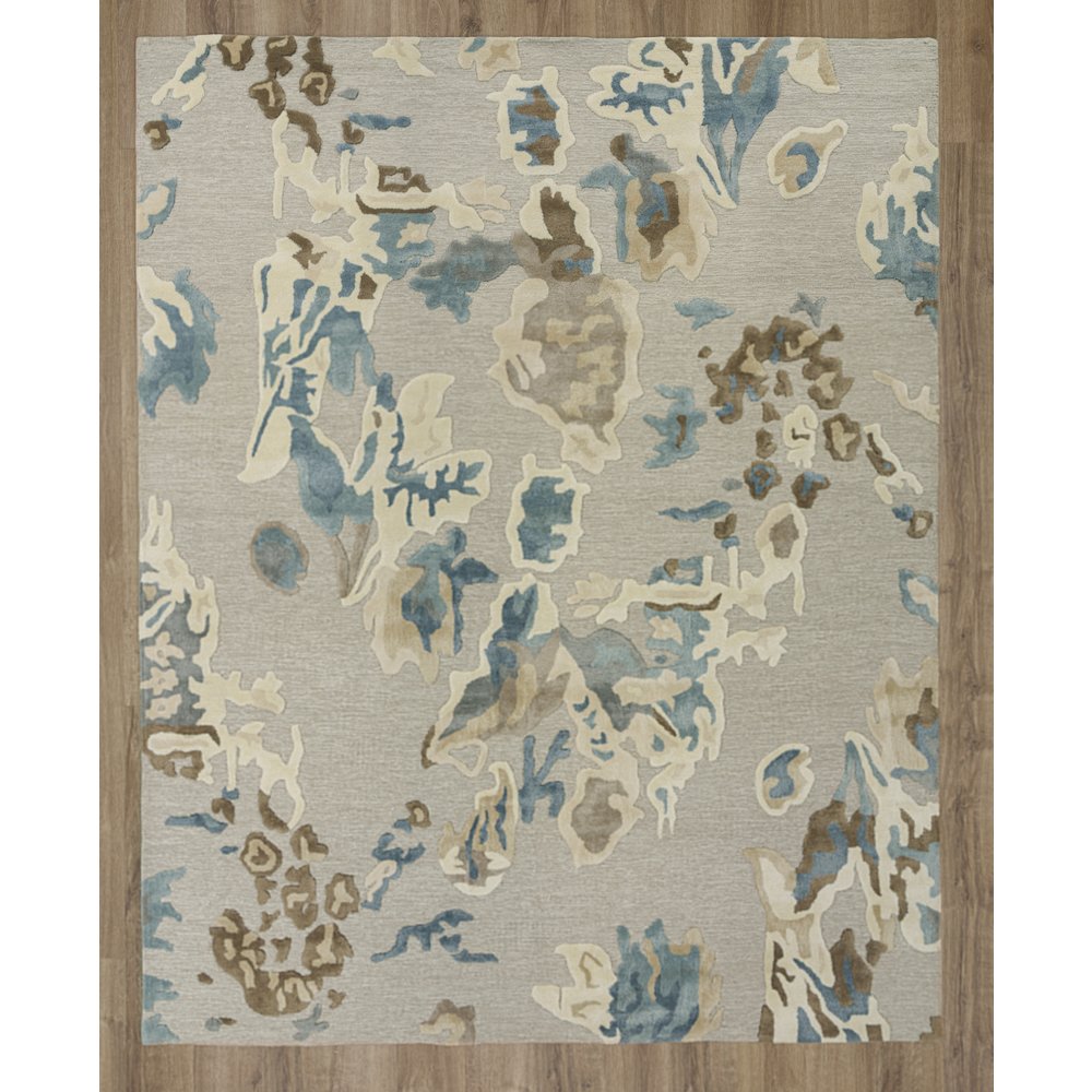 Transitional Abstract 8' x 10' Rug, Gray
