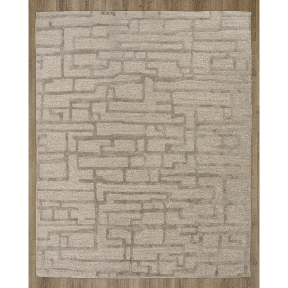 Modern Geometric 8' x 10' Rug, Cream