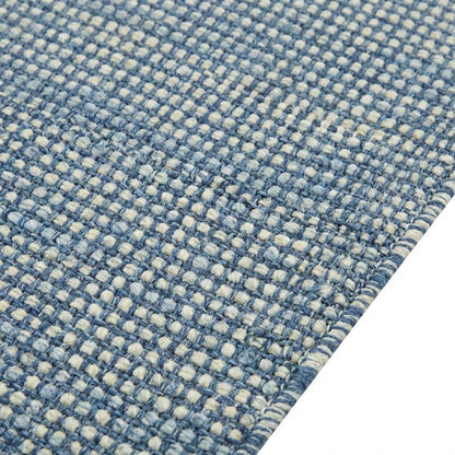 Blue Hand-Tufted Rectangle Rug with Casual Style and Cotton Backing