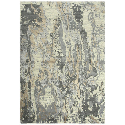 Hybrid Cut Pile Wool/ Tencel Rug, 8' x 10'