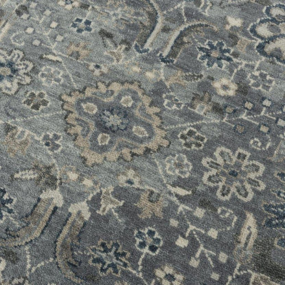 Hand Knotted Cut Pile Hand Spun Wool/ Tencel Rug, 9' x 12'