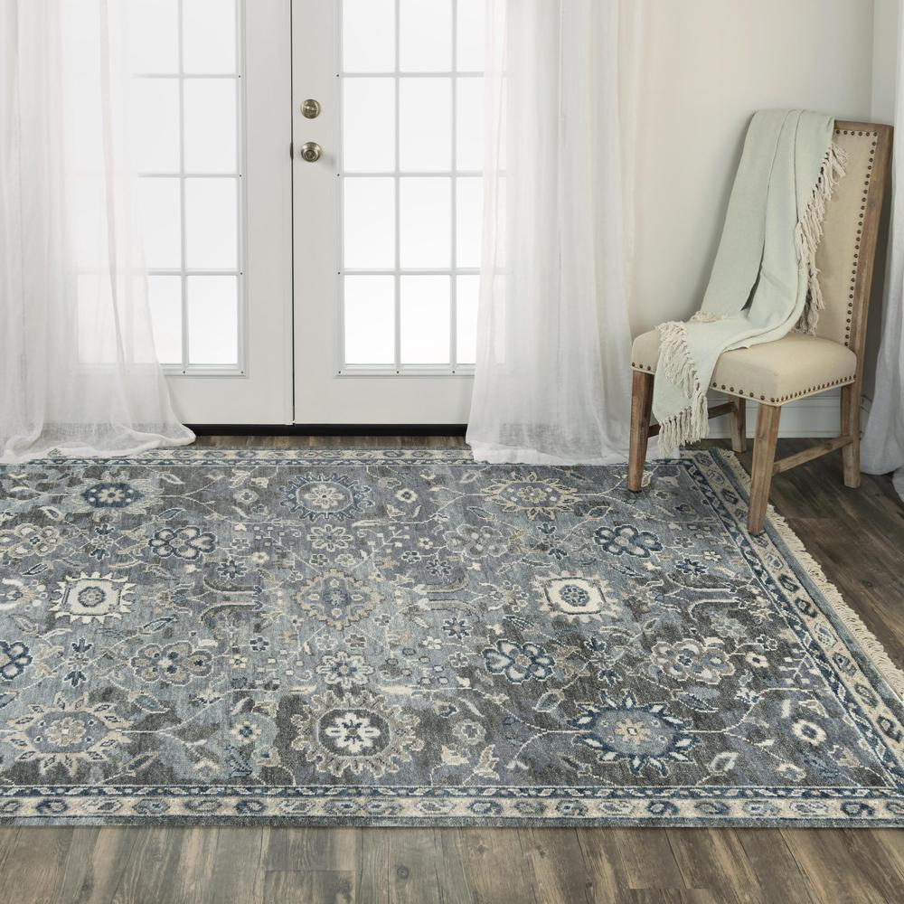 Hand Knotted Cut Pile Hand Spun Wool/ Tencel Rug, 9' x 12'