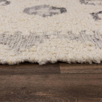 Hand Woven Flat Weave Pile Hand Spun Wool/ Cotton Rug, 9' x 12'