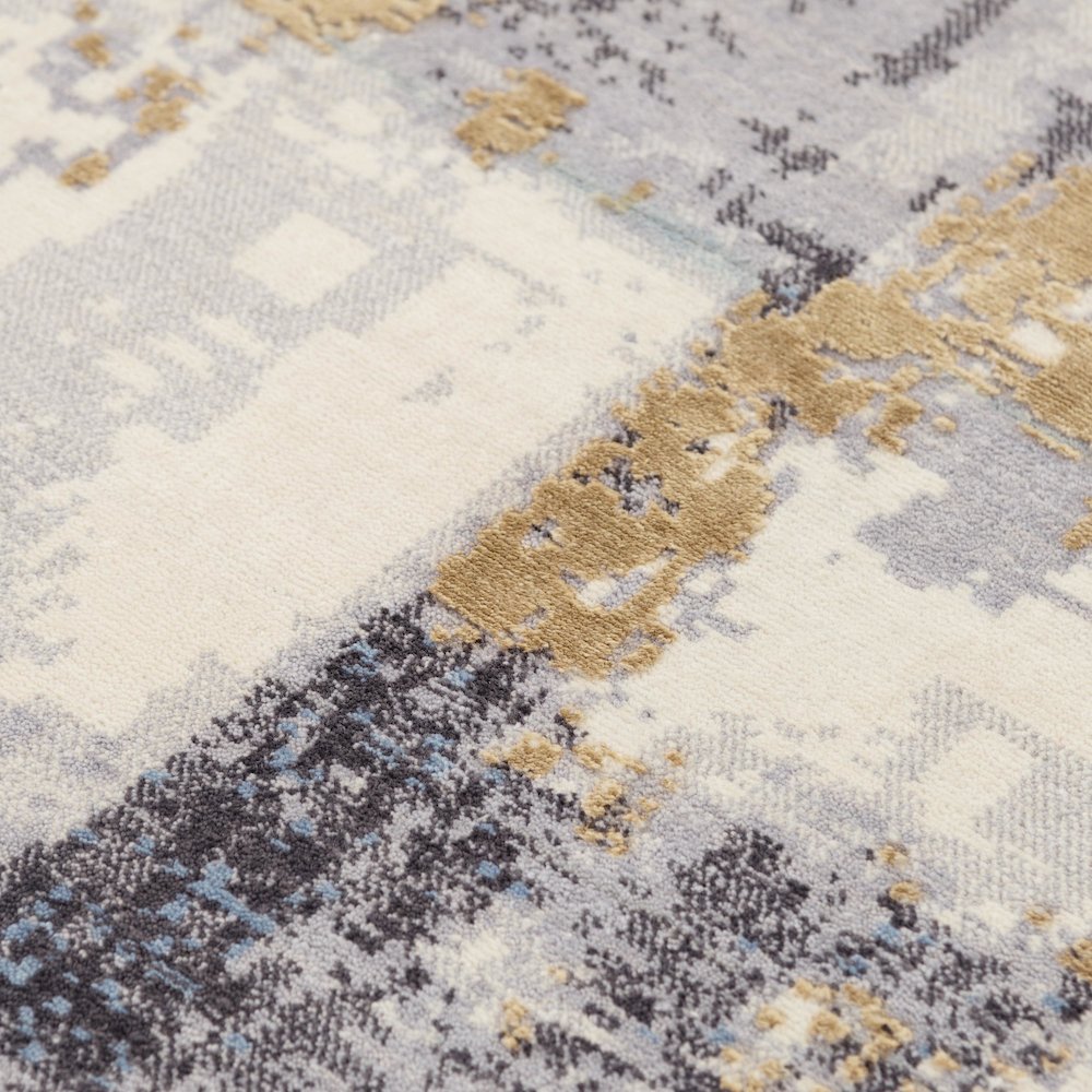 Hybrid Cut Pile NZ Wool/ Tencel Blend Rug, 2'6" x 10'