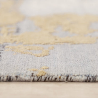 Hybrid Cut Pile NZ Wool/ Tencel Blend Rug, 2'6" x 10'
