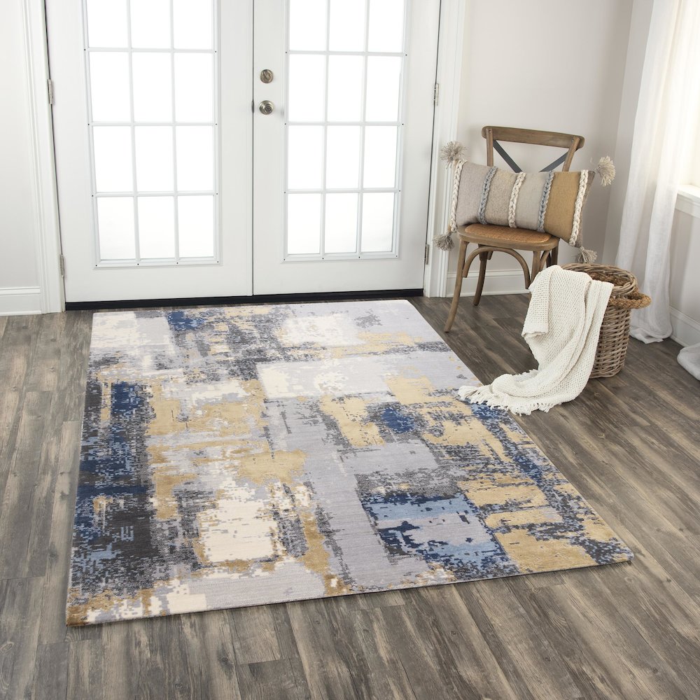 Hybrid Cut Pile NZ Wool/ Tencel Blend Rug, 2'6" x 10'