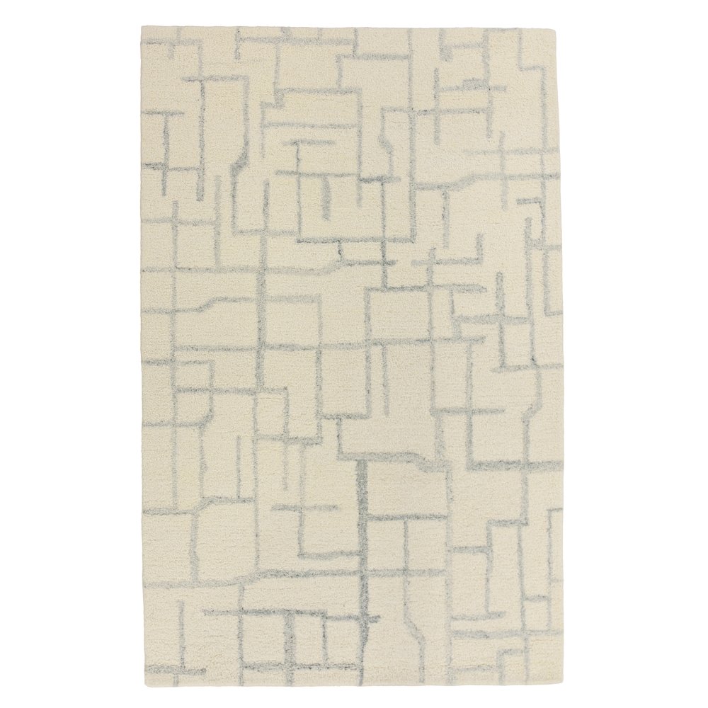 Transitional Abstract 9' x 12' Rug, Gray