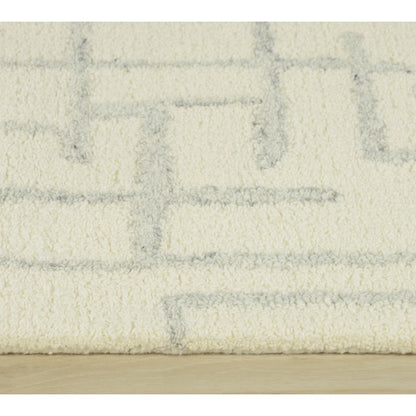 Transitional Abstract 9' x 12' Rug, Gray