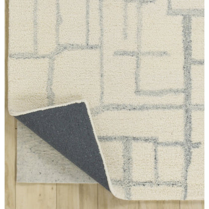 Transitional Abstract 9' x 12' Rug, Gray