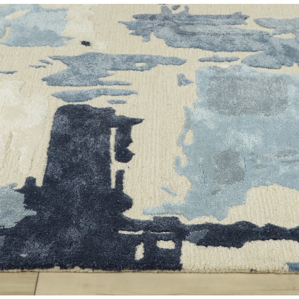 Modern Abstract 9' x 12' Rug, Blue