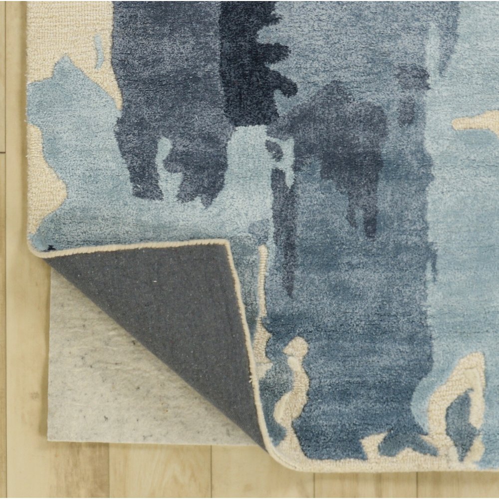 Modern Abstract 9' x 12' Rug, Blue