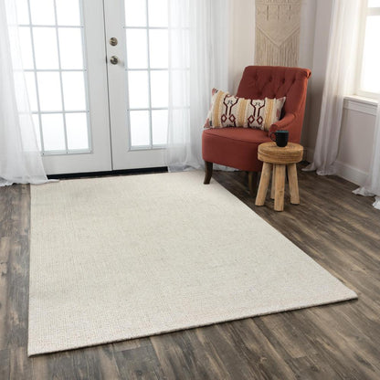 Hand Tufted Loop Pile Wool Rug, 5' x 8'