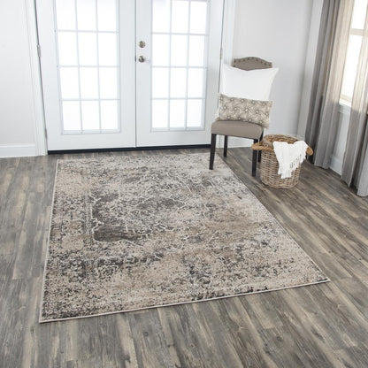 Venice Neutral 6'7" x 9'6" Power-Loomed Rug- VI1000