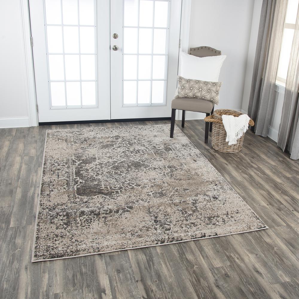 Venice Neutral 6'7" x 9'6" Power-Loomed Rug- VI1000