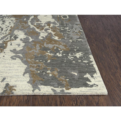Hybrid Cut Pile Wool/ Tencel Rug, 8' x 10'