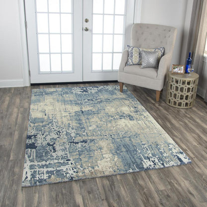 Hybrid Cut Pile Wool/ Tencel Rug, 8' x 10'