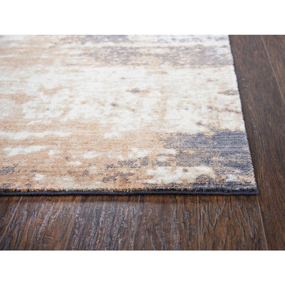 Red Wool Rug with Contemporary Cut Pile Design, 9x12 Feet for Indoor Use