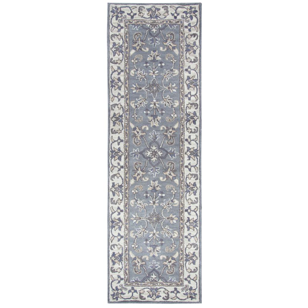 Hand Tufted Cut Pile Wool Rug, 2'6" x 10'