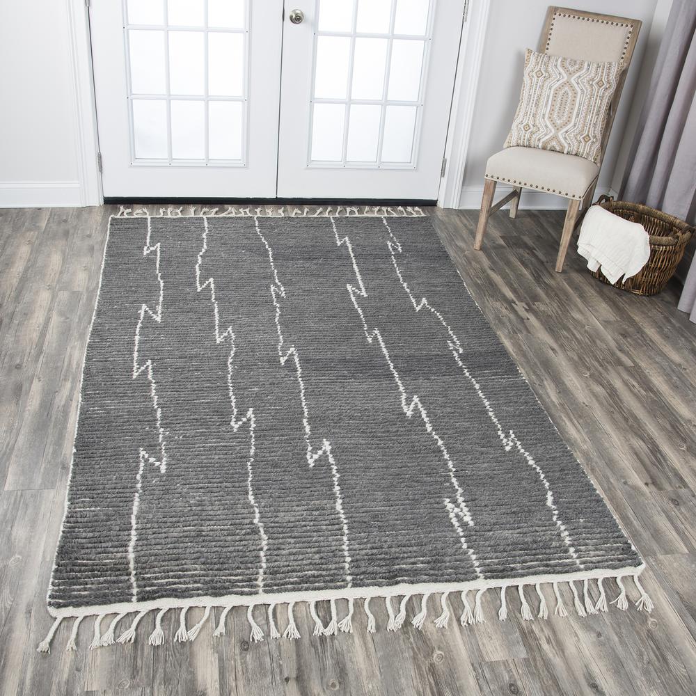Nile Gray 8'9" x 11'9" Hand-Knotted Rug- NI1004