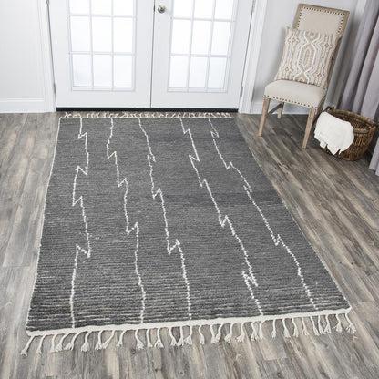 Nile Gray 8'9" x 11'9" Hand-Knotted Rug- NI1004