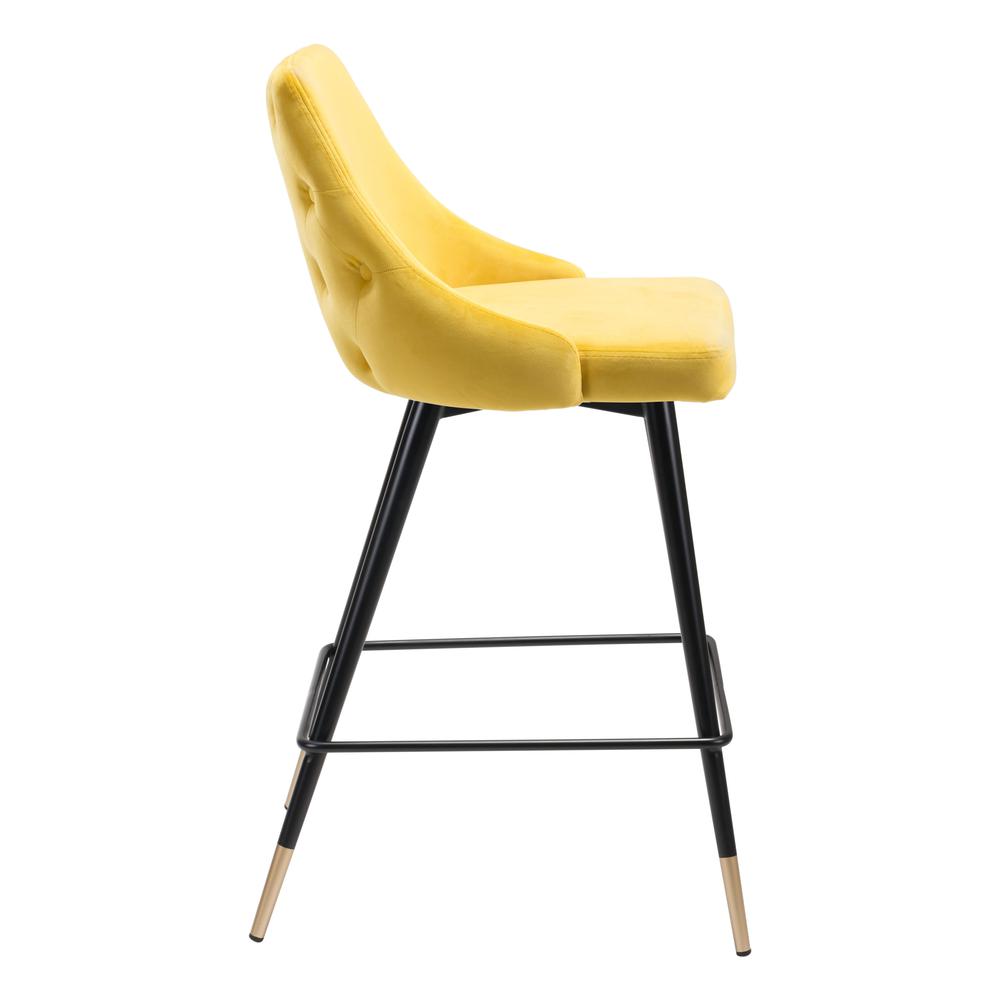 Piccolo Counter Chair, Yellow Velvet, Belen Kox