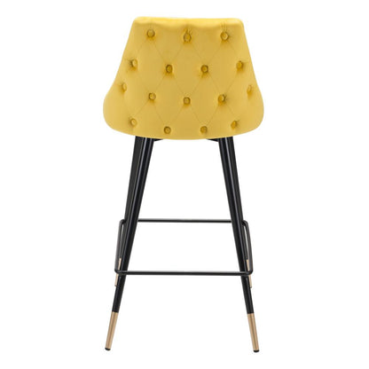 Piccolo Counter Chair, Yellow Velvet, Belen Kox