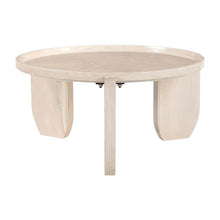 Brown Round Coffee Table with Bottochino Marble Top and MDF Base in Modern Style