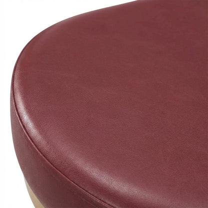 Burgundy Counter Stools Set of 2 with Plywood Frames and Upholstered Seats