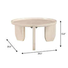 Brown Round Coffee Table with Bottochino Marble Top and MDF Base in Modern Style