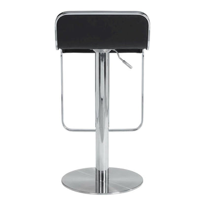 Black Modern Barstool with Plywood Frame and Polyurethane Upholstery