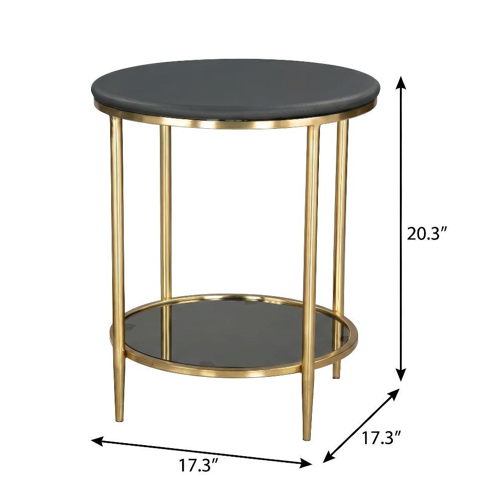 Black 2-Piece Coffee Table Set with Real Marble Tops and MDF Frame