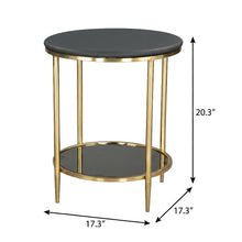 Black 2-Piece Coffee Table Set with Real Marble Tops and MDF Frame