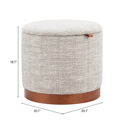 Fije Storage Ottoman Gray