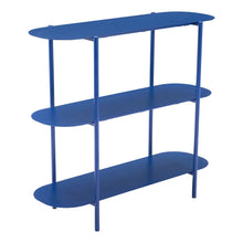 Console Table, Blue, Oval Steel Top, Powder Coated