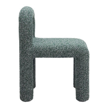Dining Chairs Set of 2, Snowy Green Fabric, Poplar Wood Legs