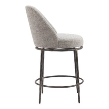 Swivel Counter Stool, Gray Steel Leg, 360 Degree Rotation