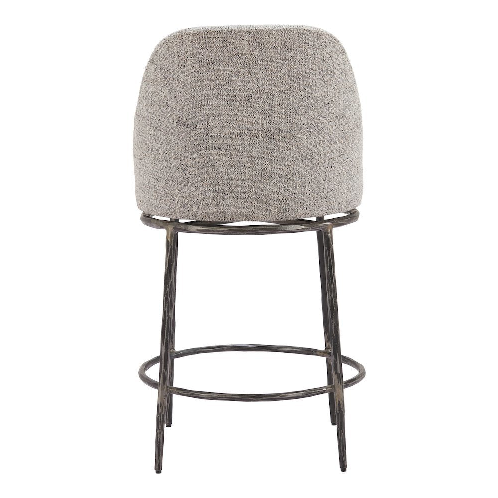 Swivel Counter Stool, Gray Steel Leg, 360 Degree Rotation