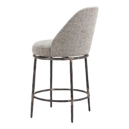 Swivel Counter Stool, Gray Steel Leg, 360 Degree Rotation