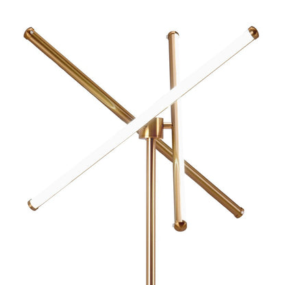 Floor Lamp, Brass, Works with Dimmer, Steel and Silicone