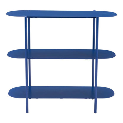 Console Table, Blue, Oval Steel Top, Powder Coated
