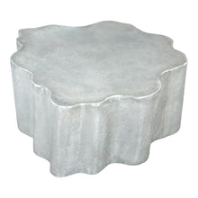 Coffee Table, Antique Silver, Round Aluminum, 90 lb Support