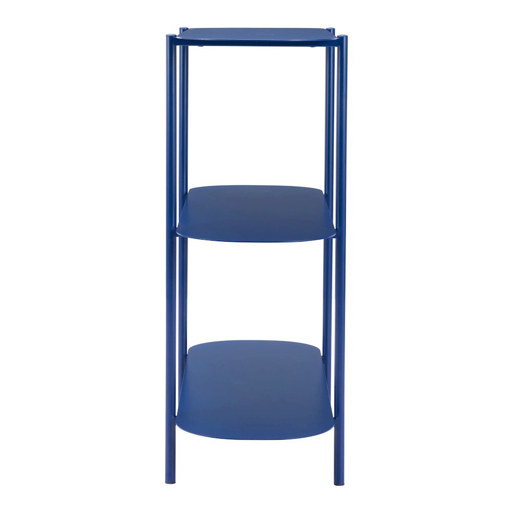 Console Table, Blue, Oval Steel Top, Powder Coated